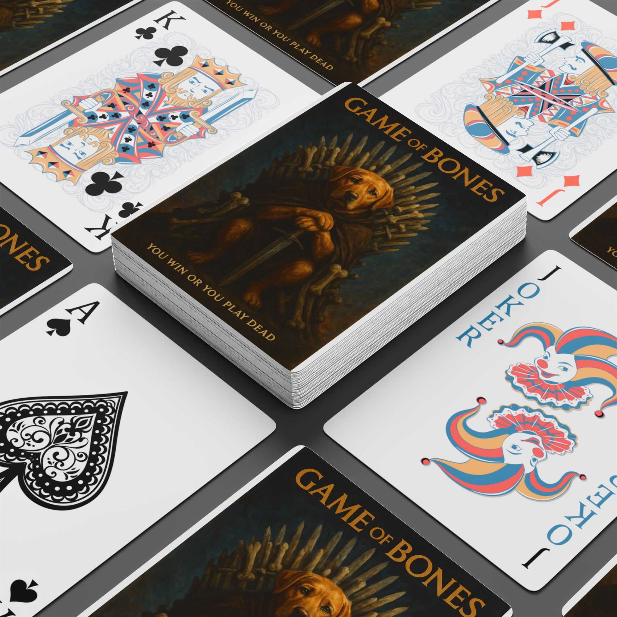 Game of Bones Playing Cards | Funny Gift for Dog Lovers and TV Fans